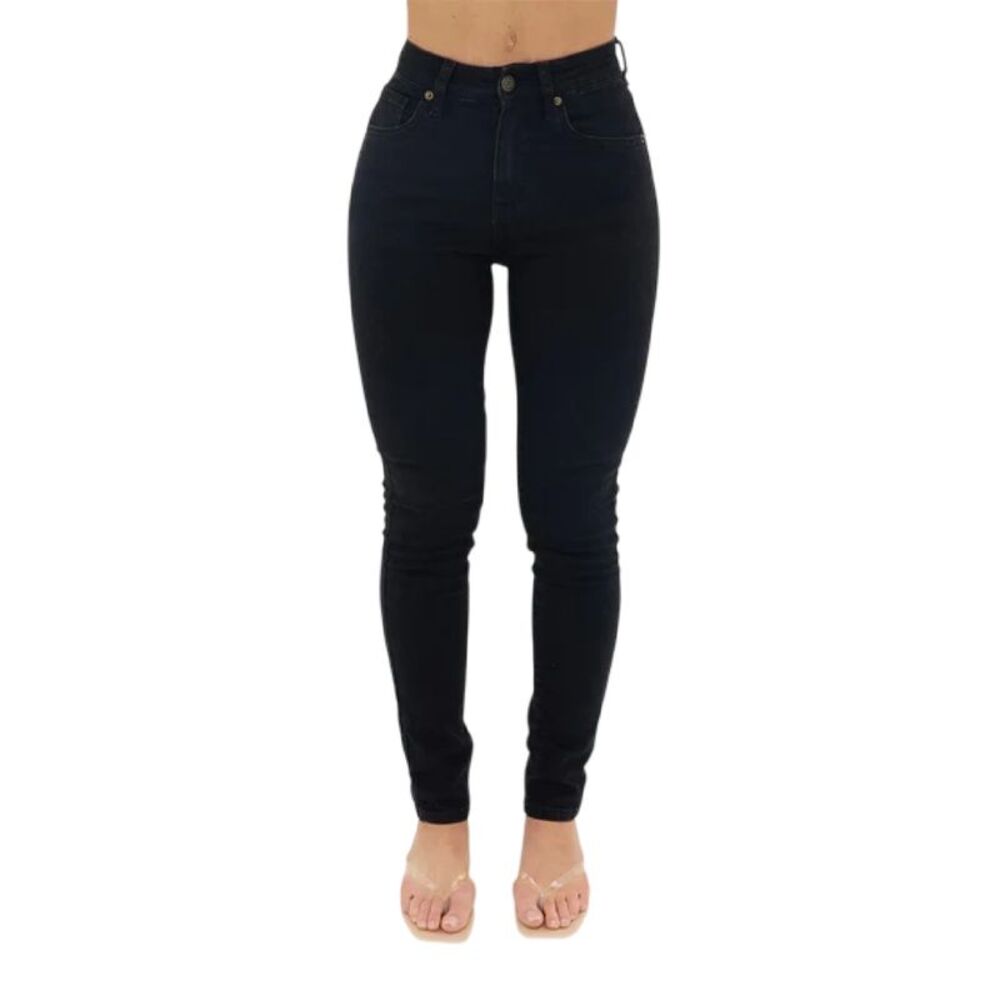 I Saw It First Womens/Ladies Denim Skinny Jeans / Black Wash